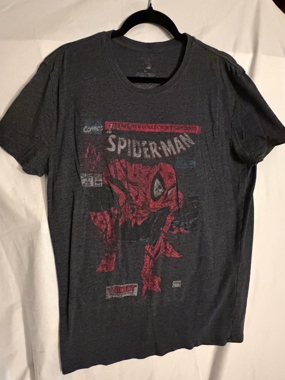 #576 Spider-Man Graphic Tee - Black with Red Print